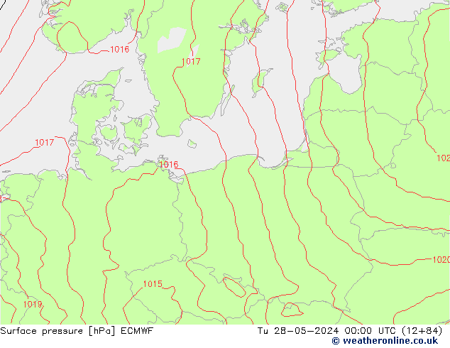 приземное давление ECMWF вт 28.05.2024 00 UTC