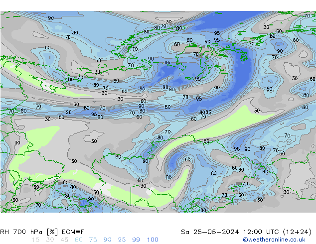 700 hPa Nispi Nem ECMWF Cts 25.05.2024 12 UTC