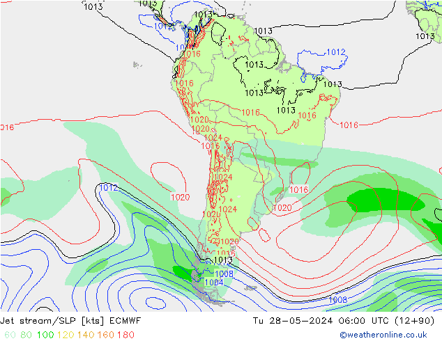 Courant-jet ECMWF mar 28.05.2024 06 UTC