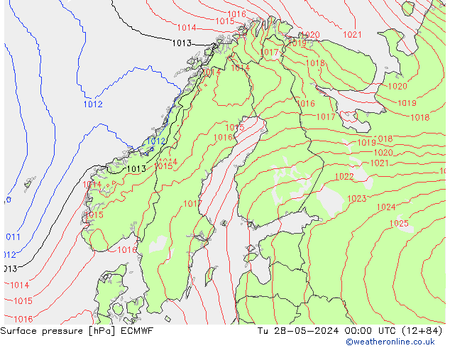 Surface pressure ECMWF Tu 28.05.2024 00 UTC