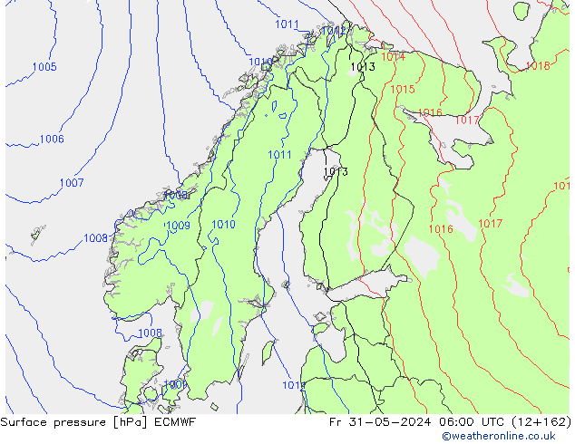 приземное давление ECMWF пт 31.05.2024 06 UTC