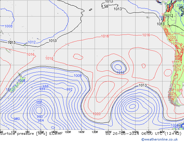 Surface pressure ECMWF Su 26.05.2024 06 UTC