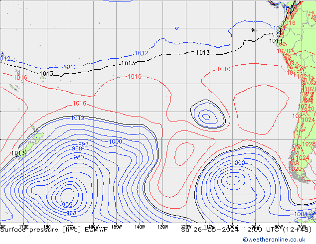 Surface pressure ECMWF Su 26.05.2024 12 UTC