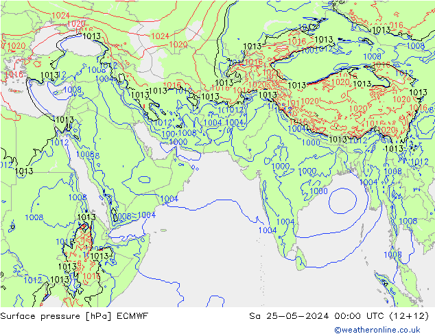 pression de l'air ECMWF sam 25.05.2024 00 UTC