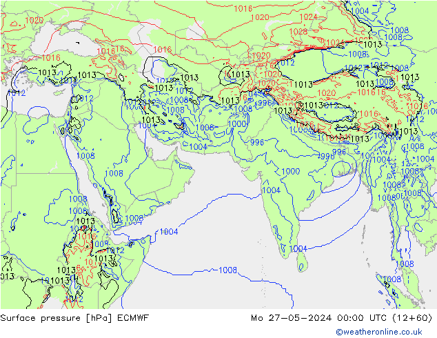 Yer basıncı ECMWF Pzt 27.05.2024 00 UTC