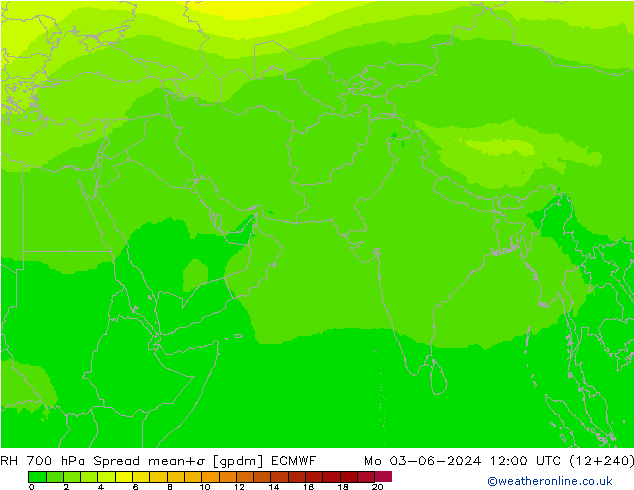 RH 700 hPa Spread ECMWF Mo 03.06.2024 12 UTC