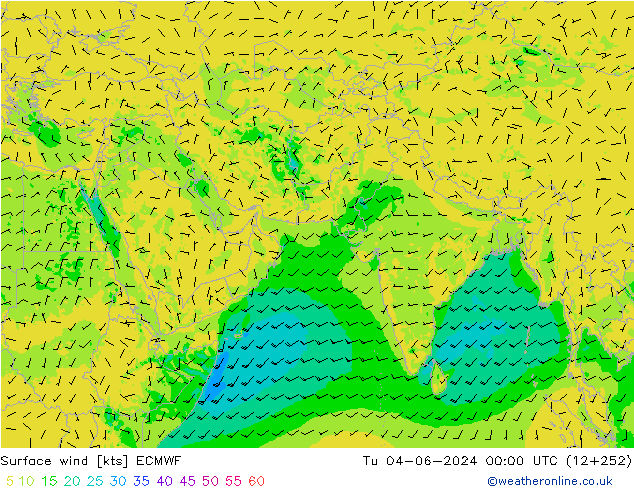 Vento 10 m ECMWF Ter 04.06.2024 00 UTC