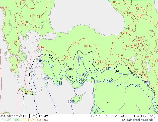 Jet Akımları/SLP ECMWF Sa 28.05.2024 00 UTC