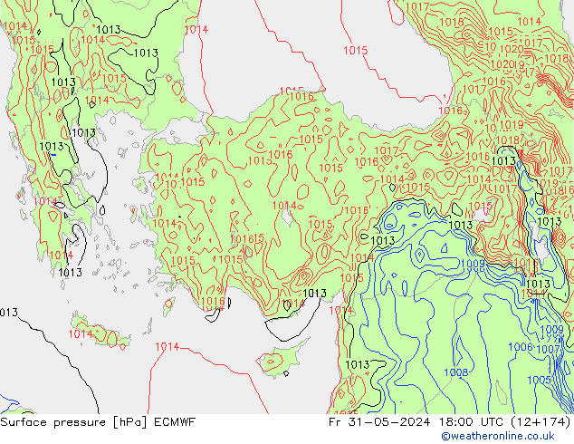 Yer basıncı ECMWF Cu 31.05.2024 18 UTC