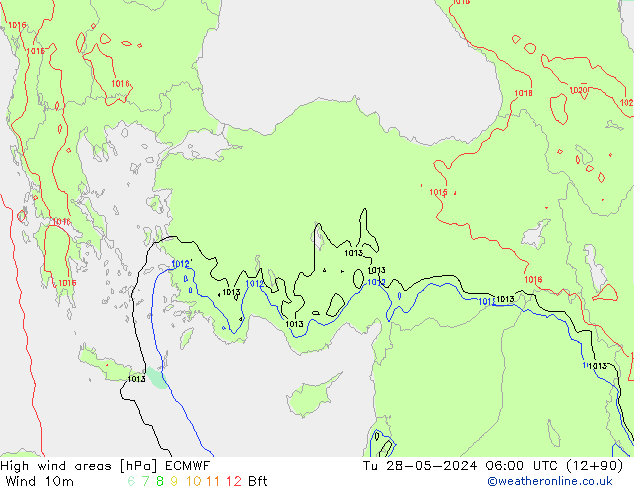 High wind areas ECMWF Tu 28.05.2024 06 UTC