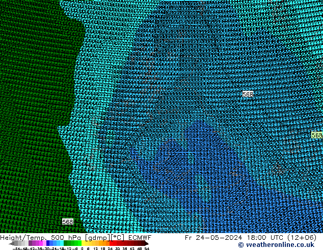 Yükseklik/Sıc. 500 hPa ECMWF Cu 24.05.2024 18 UTC