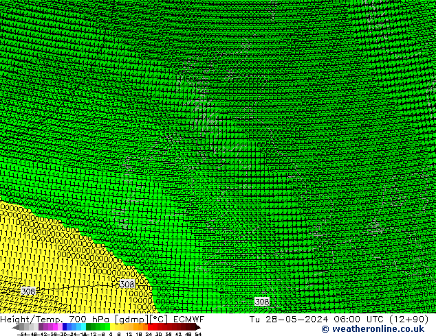 Height/Temp. 700 hPa ECMWF Ter 28.05.2024 06 UTC