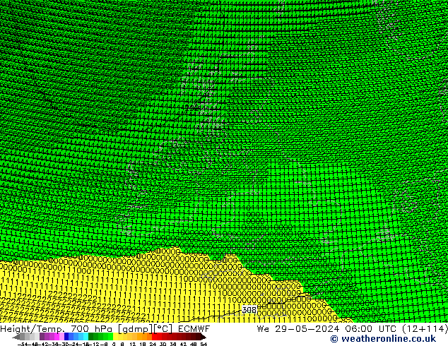 Height/Temp. 700 hPa ECMWF  29.05.2024 06 UTC