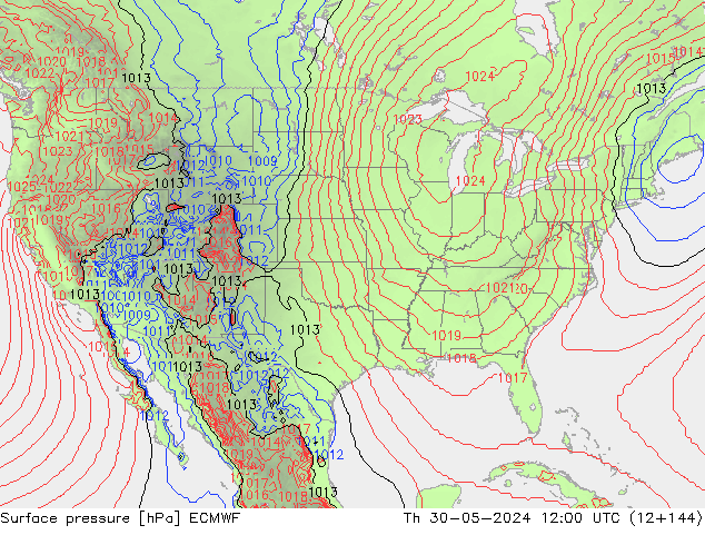 Yer basıncı ECMWF Per 30.05.2024 12 UTC