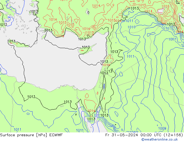 Atmosférický tlak ECMWF Pá 31.05.2024 00 UTC