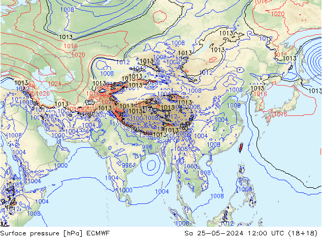 Yer basıncı ECMWF Cts 25.05.2024 12 UTC