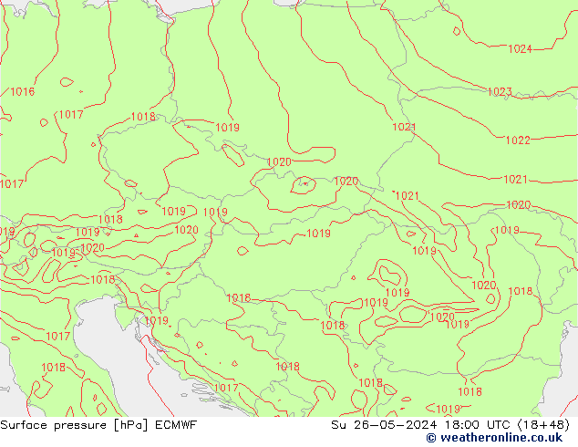 ciśnienie ECMWF nie. 26.05.2024 18 UTC