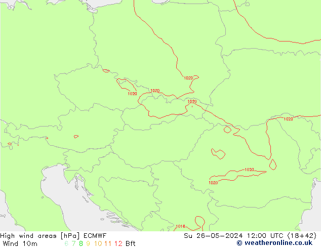 Windvelden ECMWF zo 26.05.2024 12 UTC