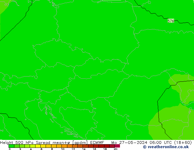 Height 500 hPa Spread ECMWF Mo 27.05.2024 06 UTC