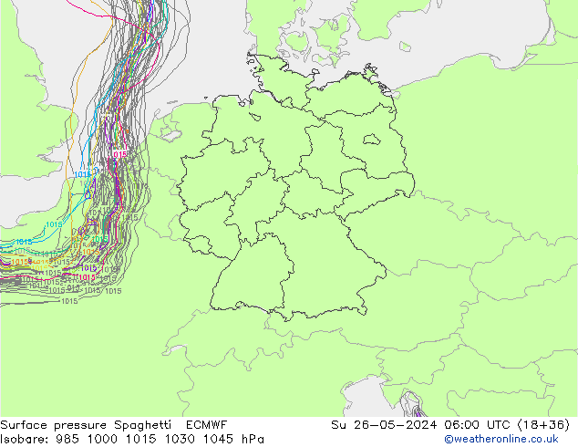 ciśnienie Spaghetti ECMWF nie. 26.05.2024 06 UTC