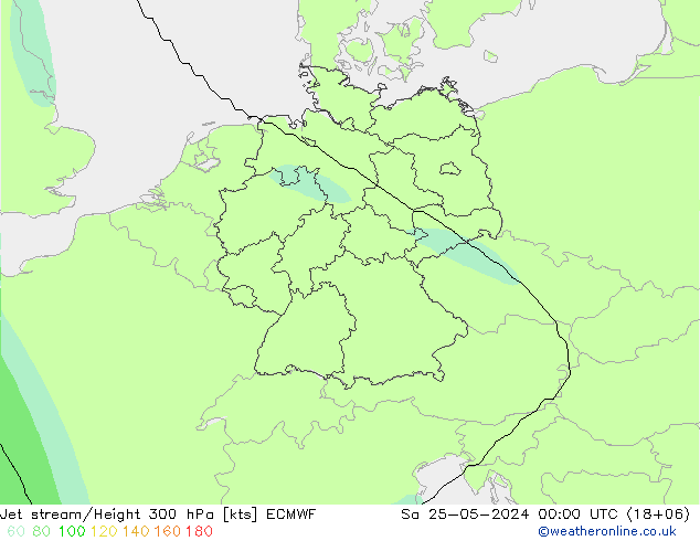 Straalstroom ECMWF za 25.05.2024 00 UTC