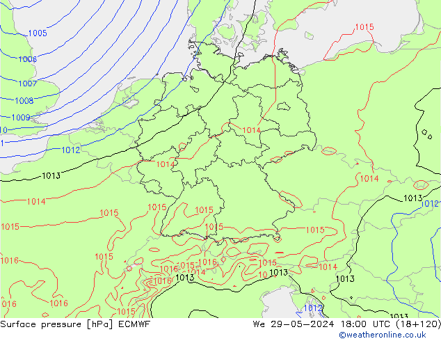 приземное давление ECMWF ср 29.05.2024 18 UTC