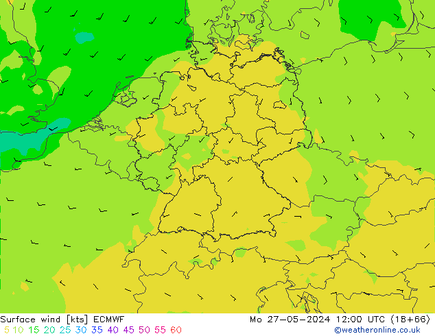  10 m ECMWF  27.05.2024 12 UTC