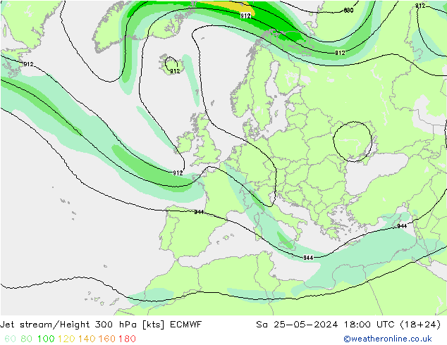 Polarjet ECMWF Sa 25.05.2024 18 UTC