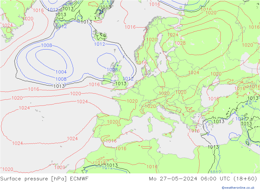 Yer basıncı ECMWF Pzt 27.05.2024 06 UTC