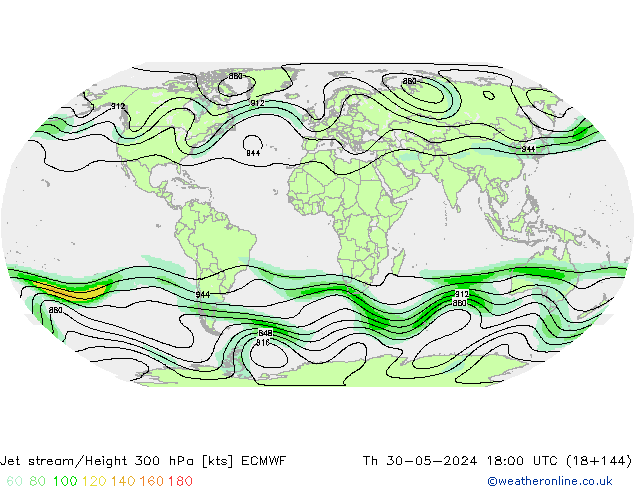 Straalstroom ECMWF do 30.05.2024 18 UTC