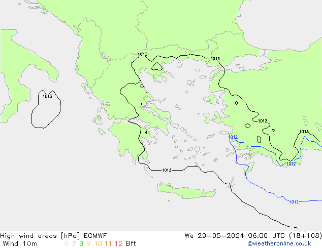 Windvelden ECMWF wo 29.05.2024 06 UTC