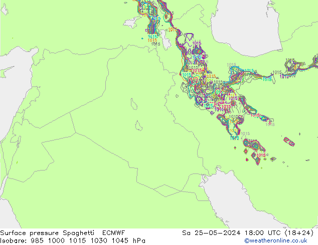 Yer basıncı Spaghetti ECMWF Cts 25.05.2024 18 UTC