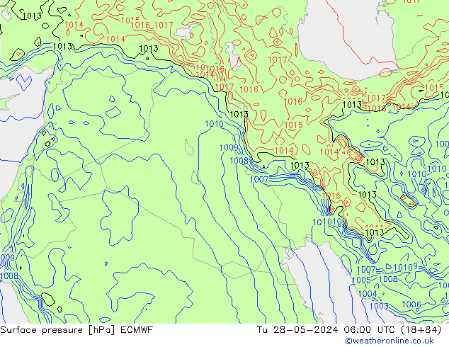 pression de l'air ECMWF mar 28.05.2024 06 UTC