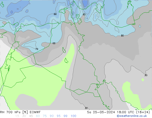 700 hPa Nispi Nem ECMWF Cts 25.05.2024 18 UTC