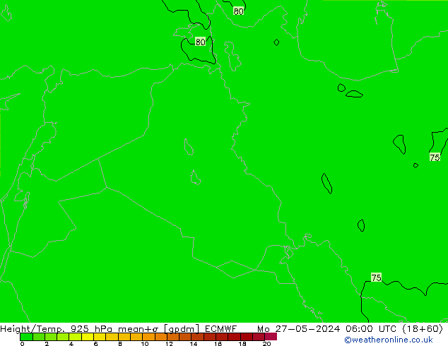 Height/Temp. 925 hPa ECMWF Mo 27.05.2024 06 UTC