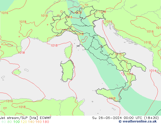 Courant-jet ECMWF dim 26.05.2024 00 UTC