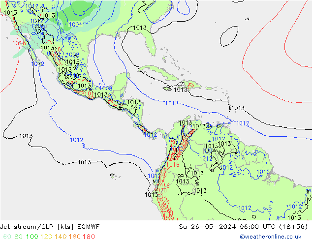 Jet stream/SLP ECMWF Ne 26.05.2024 06 UTC