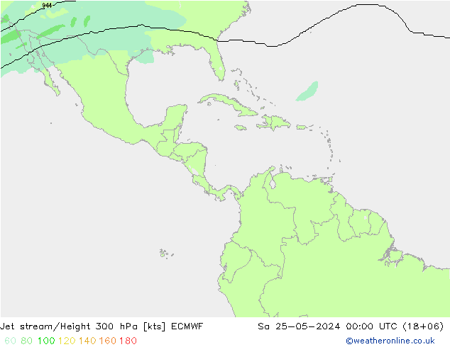 Jet stream/Height 300 hPa ECMWF Sa 25.05.2024 00 UTC