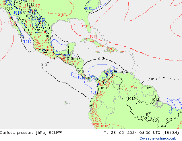 приземное давление ECMWF вт 28.05.2024 06 UTC