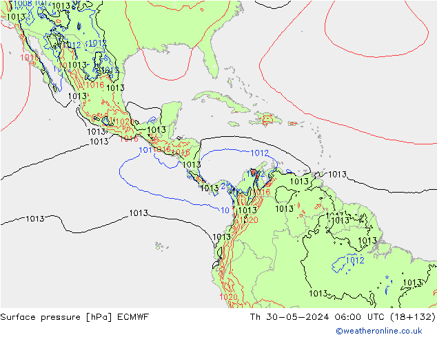 Yer basıncı ECMWF Per 30.05.2024 06 UTC