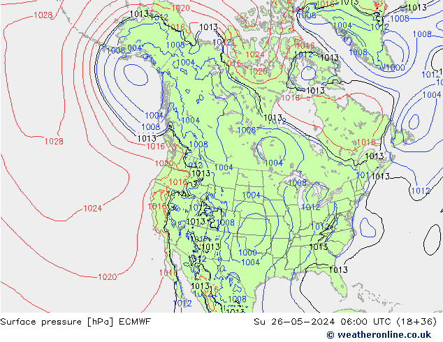 ciśnienie ECMWF nie. 26.05.2024 06 UTC