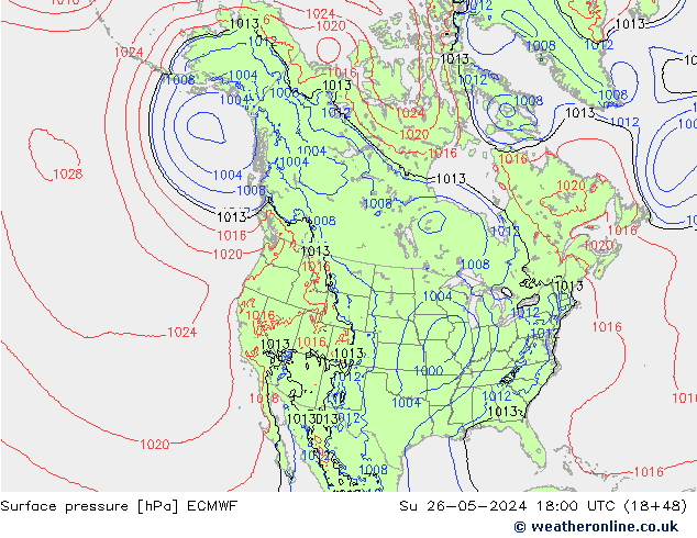 ciśnienie ECMWF nie. 26.05.2024 18 UTC