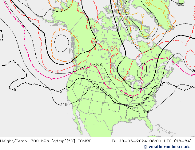 Height/Temp. 700 hPa ECMWF Ter 28.05.2024 06 UTC