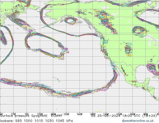 pression de l'air Spaghetti ECMWF sam 25.05.2024 18 UTC