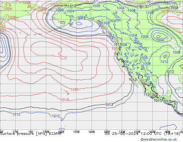 pression de l'air ECMWF sam 25.05.2024 12 UTC