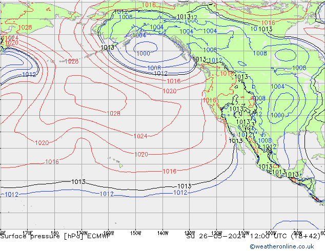 Bodendruck ECMWF So 26.05.2024 12 UTC