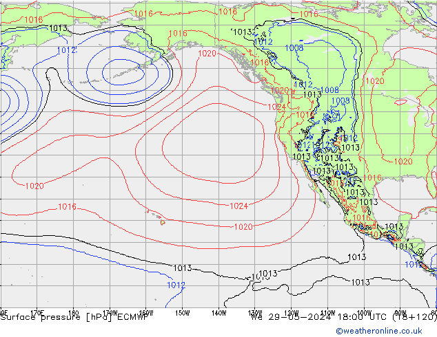 приземное давление ECMWF ср 29.05.2024 18 UTC