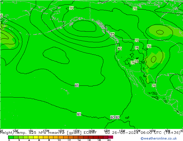 Height/Temp. 925 hPa ECMWF Su 26.05.2024 06 UTC