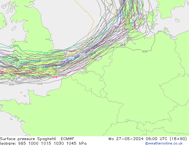 Yer basıncı Spaghetti ECMWF Pzt 27.05.2024 06 UTC