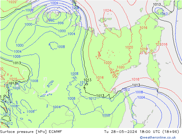 Luchtdruk (Grond) ECMWF di 28.05.2024 18 UTC